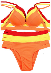 Push Up Ribbed Bikini Set