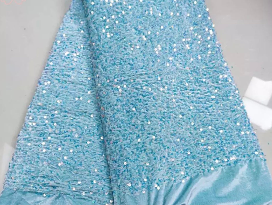 Mermaid Sequin Velvet Belt Gown