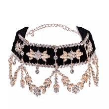 Load image into Gallery viewer, Velvet Crystal Choker Necklace
