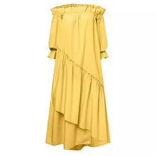 Charger l&#39;image dans la galerie, Off Shoulder Pleated Irregular SunDress
