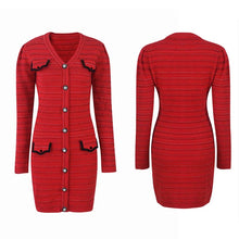 Load image into Gallery viewer, Runway Vogue Knitted Luxury Dress
