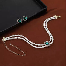 Carregar imagem no visualizador da galeria, Crystal Bead Pendant Necklace Earring Set