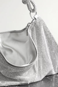 Silver  Rhinestones Crystal Diamonds Bag