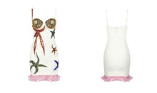 Charger l&#39;image dans la galerie, Luxury White Sequinned  Mini Dress