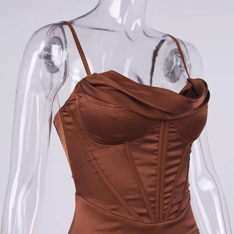 Corset Spaghetti Strap Slim Dress