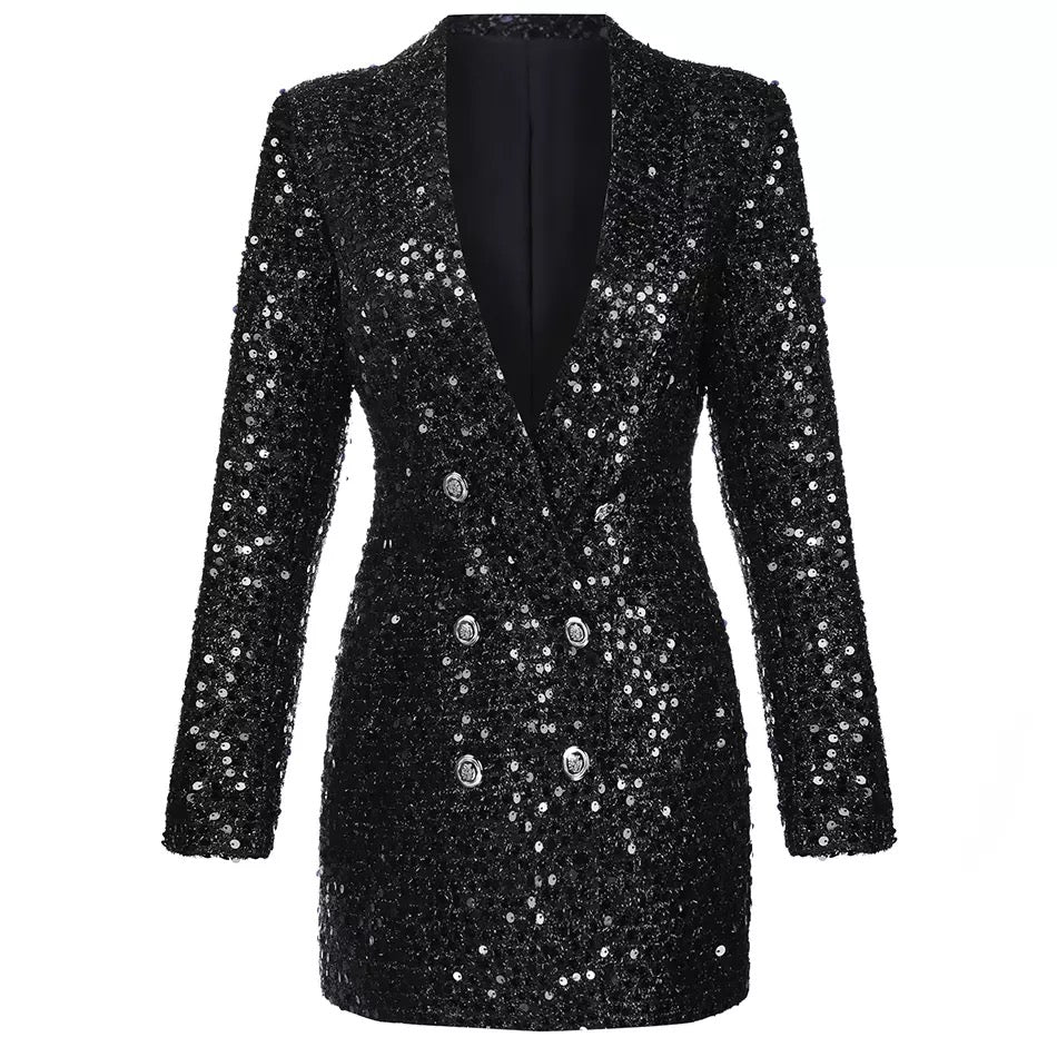 Sequined Black Blazer