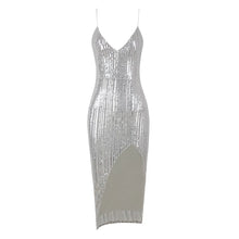 Carica l&#39;immagine nel visualizzatore di Gallery, Bling Open Fork Dress