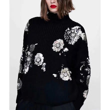 Load image into Gallery viewer, Flower Sequins Pullover