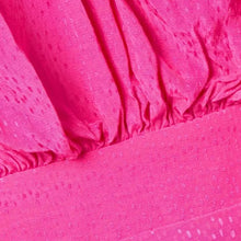 Cargar imagen en el visor de la galería, Pink Puff Sleeve Hollow Out Midi Dress