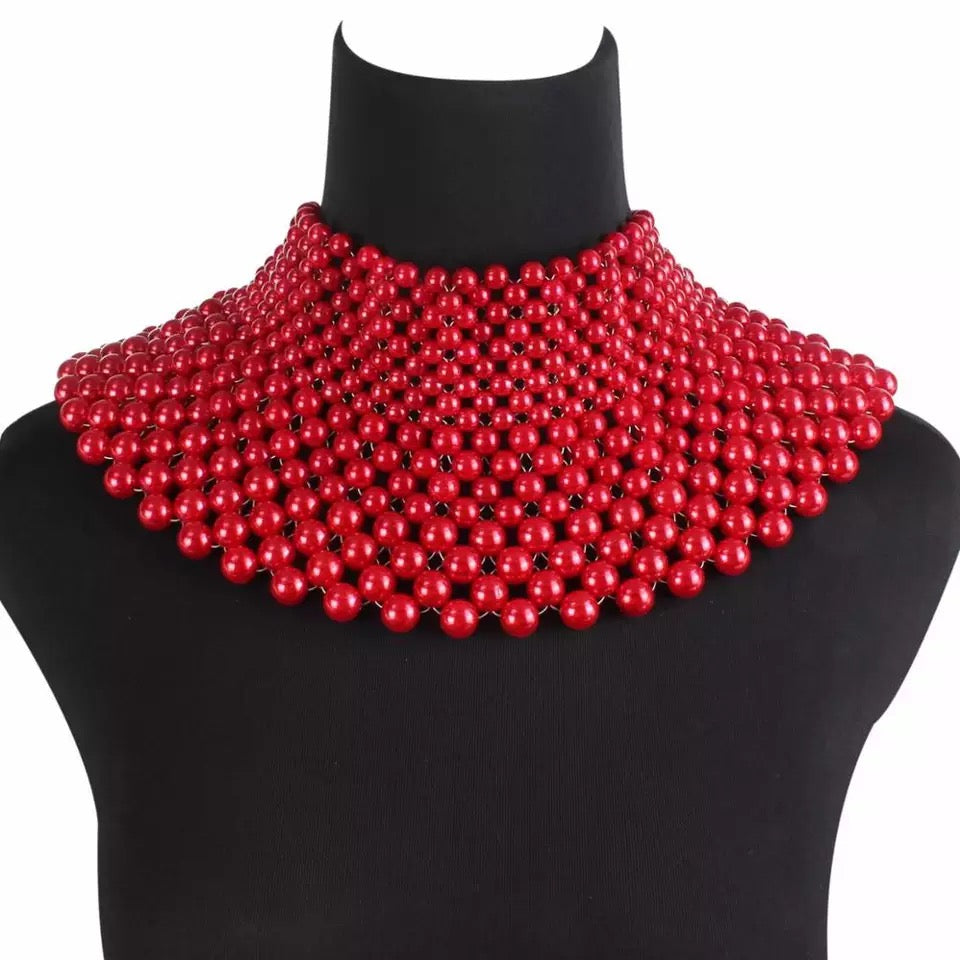 Imitation Pearls Chunky Necklace