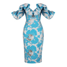 Charger l&#39;image dans la galerie, Ruffles Jacquard Elegant Dress