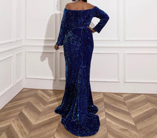 Charger l&#39;image dans la galerie, Curvy Long Sequined Mermaid Ball Gowns