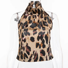 Load image into Gallery viewer, Leopard Print Halter Blouse