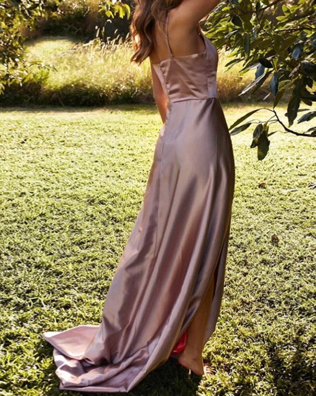 High Split Spaghetti Strap Dress
