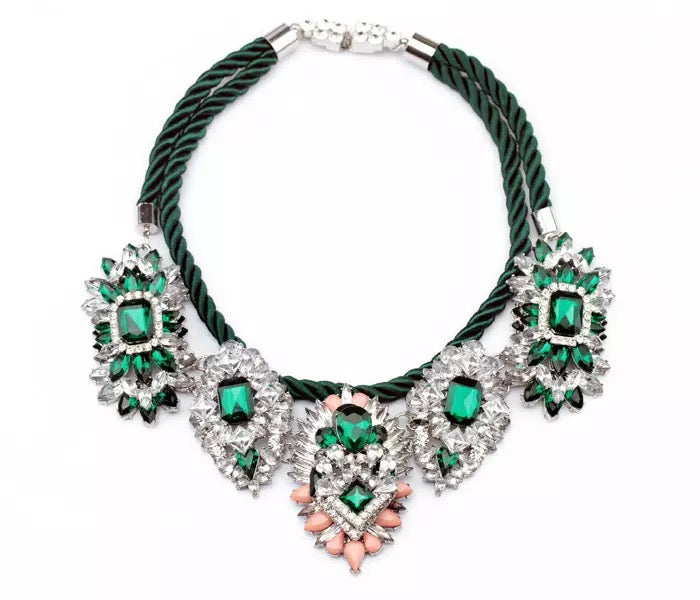 Green Rope Chain Necklace