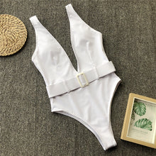 Load image into Gallery viewer, V-neck One Piece Swimsuit