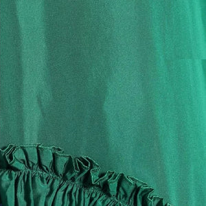 Green Frills Irregular Dress