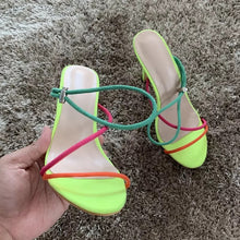 Cargar imagen en el visor de la galería, Cross-Tied Ankle Strap Sandals
