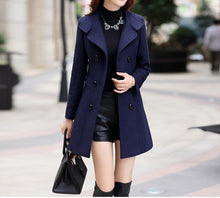 Carregar imagem no visualizador da galeria, Wool Blend Warm Long Coat