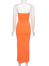 Load image into Gallery viewer, Orange Hollow Out Dress