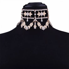 Load image into Gallery viewer, Velvet Crystal Choker Necklace