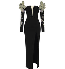 Carica l&#39;immagine nel visualizzatore di Gallery, Black Evening Side Split Gowns