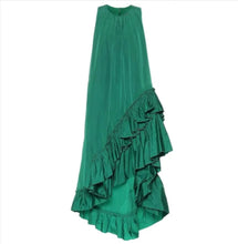 Charger l&#39;image dans la galerie, Green Frills Irregular Dress