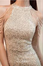 Load image into Gallery viewer, Beaded Tassel Mermaid Gown