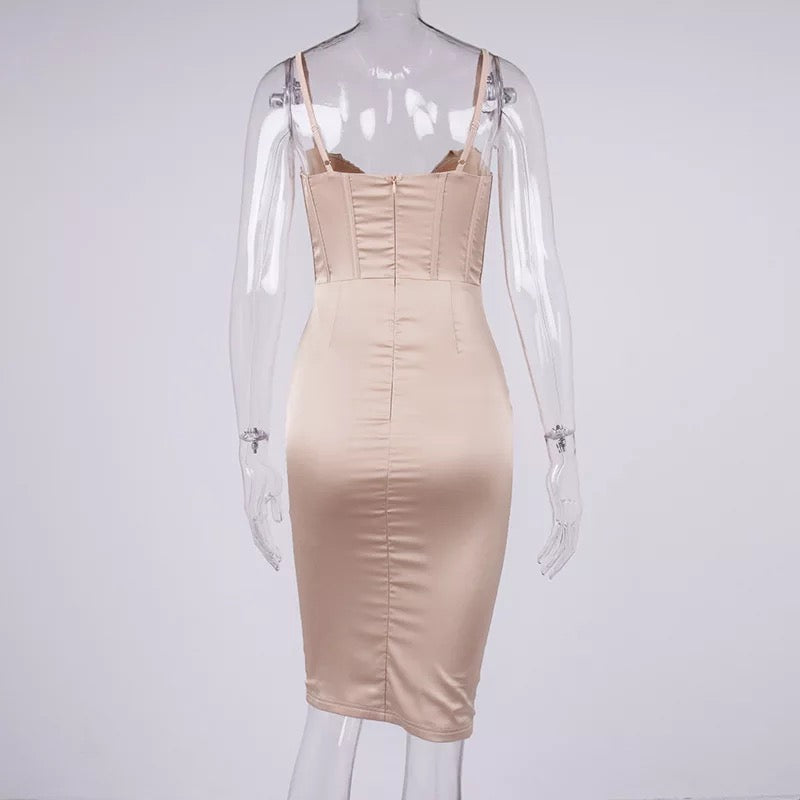 Corset Spaghetti Strap Slim Dress