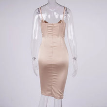 Carregar imagem no visualizador da galeria, Corset Spaghetti Strap Slim Dress