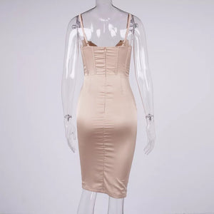 Corset Spaghetti Strap Slim Dress