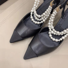 Load image into Gallery viewer, String Bead Pointed Toe Heels
