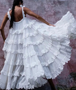 White Ruffles Dress