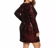 Load image into Gallery viewer, Large Size Sequin Dress