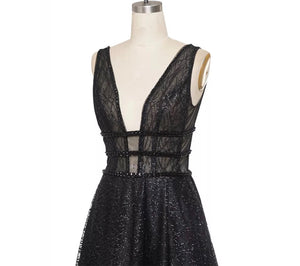 Sparkle Elegant Evening Trail Dress