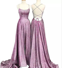 Carica l&#39;immagine nel visualizzatore di Gallery, Glitter High Slit Prom Dress