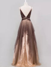 Carica l&#39;immagine nel visualizzatore di Gallery, Mix Colour Chocolate Sparkle Prom Dress