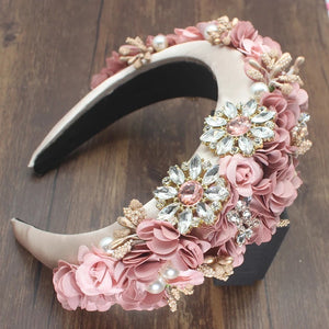 Flower Crystal Rhinestones Headband