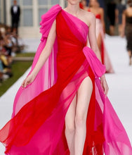 Load image into Gallery viewer, OneShoulder Contrast Layered Prom Dress