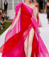 Carregar imagem no visualizador da galeria, OneShoulder Contrast Layered Prom Dress