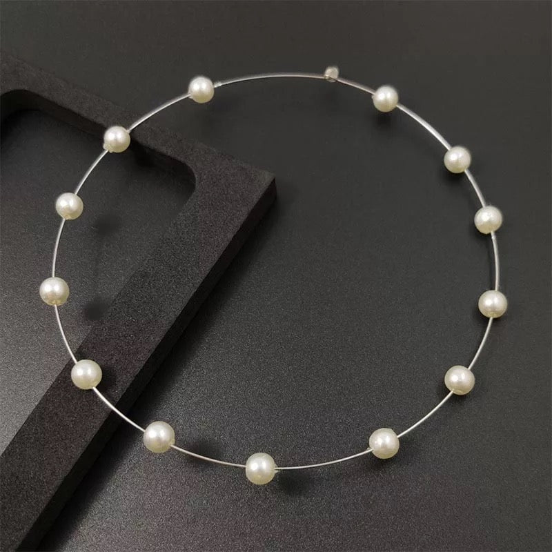 Pearl Big Hoop Earrings