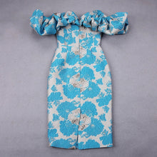 Charger l&#39;image dans la galerie, Ruffles Jacquard Elegant Dress