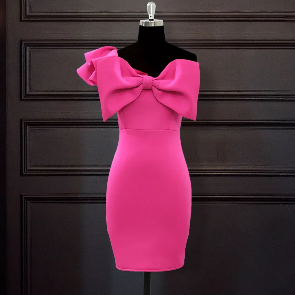 Ruffles Bowtie Bodycon Dress