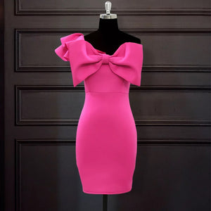 Ruffles Bowtie Bodycon Dress