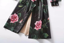 Load image into Gallery viewer, Floral Belt Trench Coat