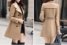 Cargar imagen en el visor de la galería, Wool Blend Warm Long Coat