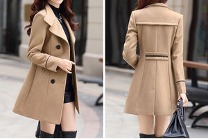 Wool Blend Warm Long Coat