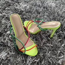 Cargar imagen en el visor de la galería, Cross-Tied Ankle Strap Sandals