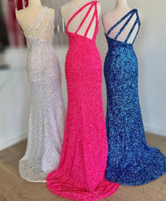 Load image into Gallery viewer, Mermaid Sequinned One-Shoulder Dress
