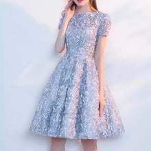 Load image into Gallery viewer, Flower Evening Dresses Sleeve Dress